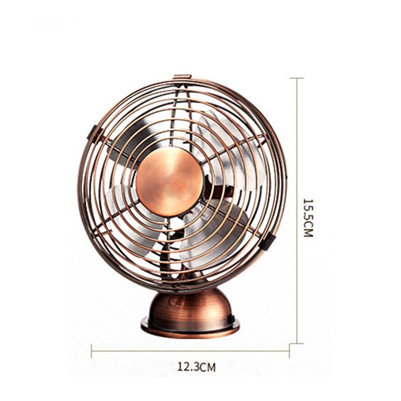 Desktop Electrical Fans Retro USB Fan Mini Table Antique Fan Portable Table Steel Fan with Switch Angle Adjustable Mini Silent Desktop Electrical Fans Retro USB Fan Mini Table Antique Fan Portable Table Steel Fan with Switch Angle Adjustable Mini Silent