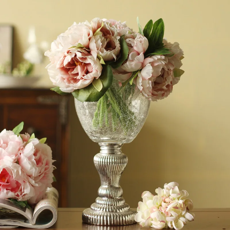 The modern classical high imitation flower suit silver bottom glass