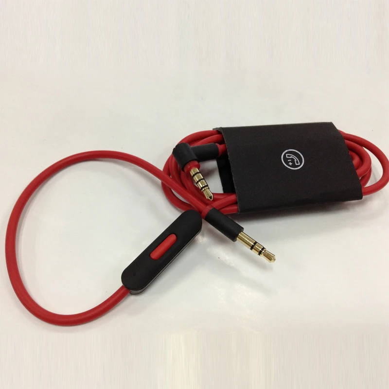 1.3m 3.5mm Jack AUX Audio Cable With mic microphone and volume