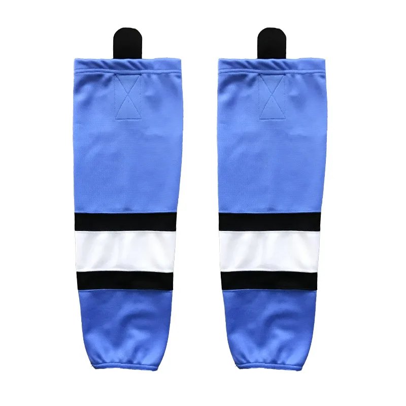 COLDINDOOR 100 Polyester The light blue Ice Hockey Socks Cheap Shin