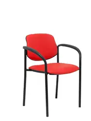 Топси стула 4 посетителя, с рукоятками и estrua негро-вверх сидением и задним стопом обитыми в пике similpiel ткани красном