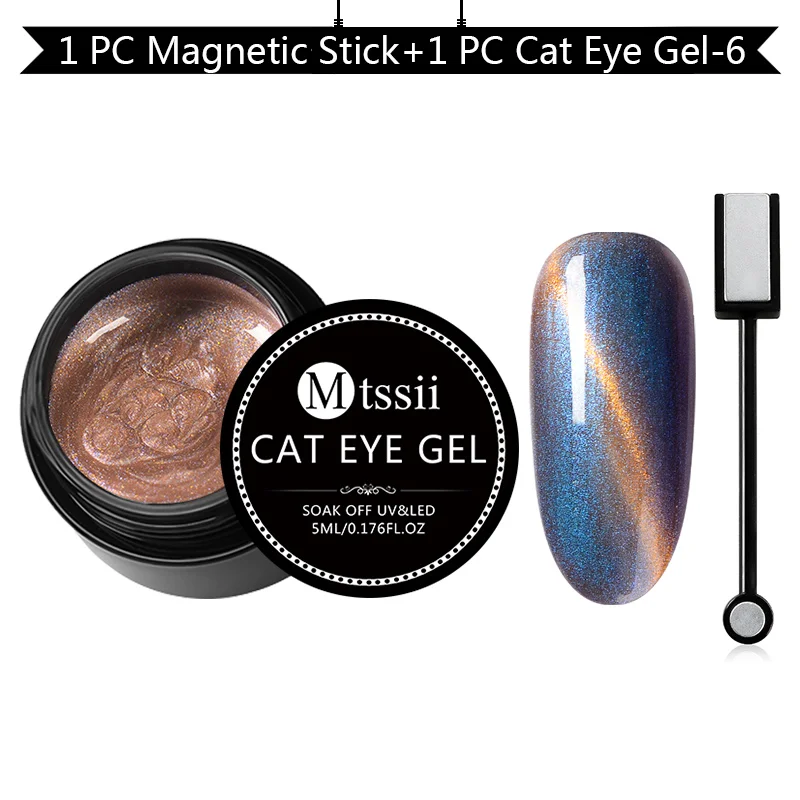 

Mtssii 5ml Mermaid Cat Eyes UV Nail Gel Polish Set Shell Magnetic Led Nail Varnish Hybrid Gel Soak Off LED Nail Art Gel Lacquer