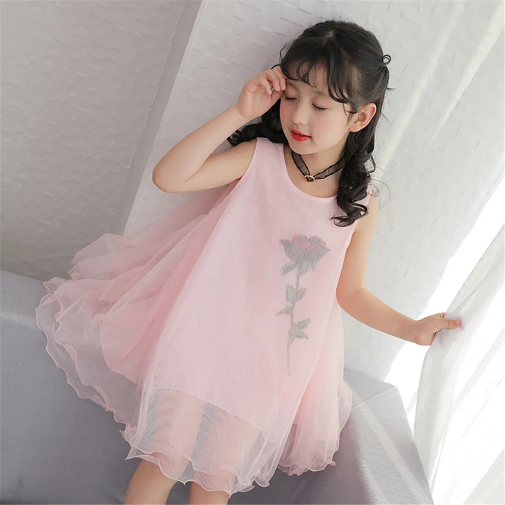 2017 Summer Flower Girl Dress Lined Cottonorganza Material