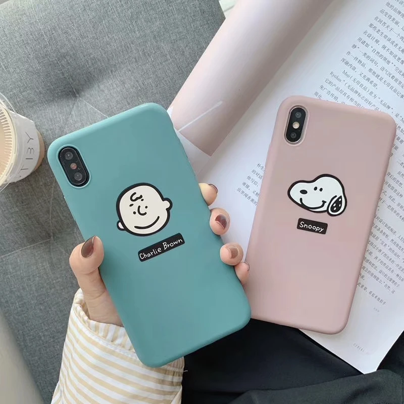 Silicone Snoopys Phone Case For iPhone 8 8plus 7 Plus iphone 6 s 6s X XR XS Max Cases Capinha Funda Cover Bag |