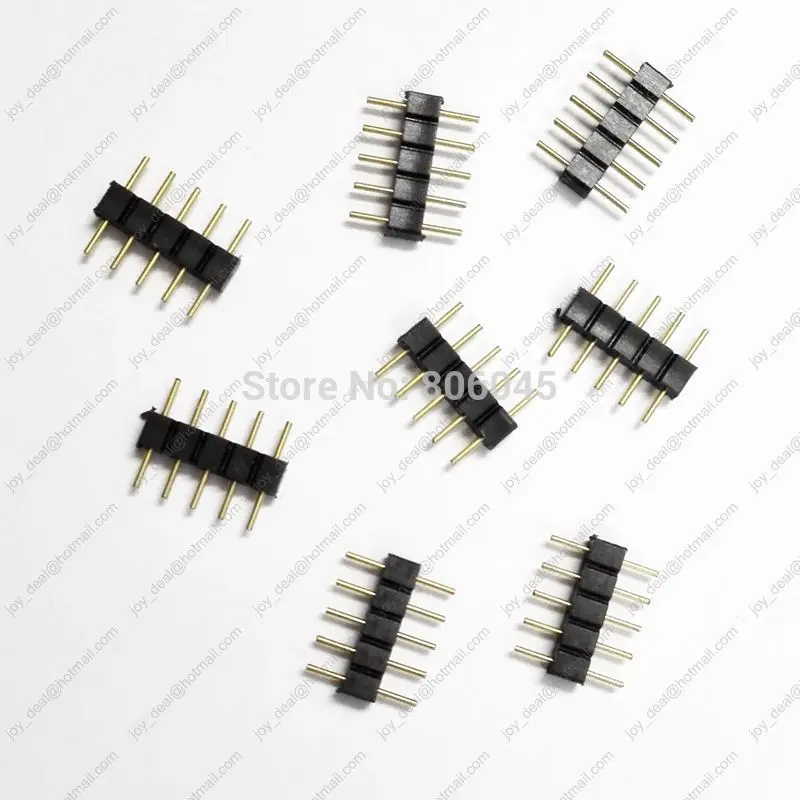 

20pcs 5PIN 12mm Male To Male Connector Adapter Plug Needle For 5050SMD RGBW RGBWW LED Strip Light