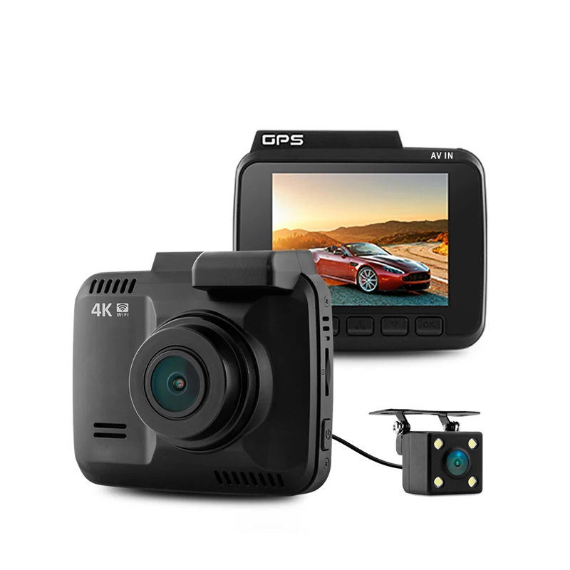 Cemicen 2 4 дюймовый FHD 4K 2160P Novatek 96660 Автомобильный видеорегистратор с Wi Fi GPS навигацией