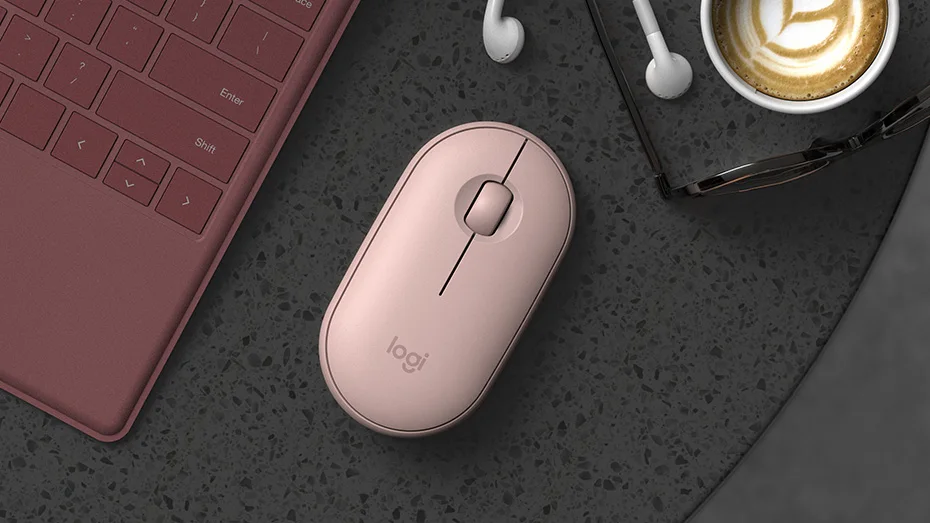 Logitech M350 Pebble Cobblestone легкая Бесшумная мышь Bluetooth беспроводная Двухрежимная Бесшумная портативная модная мышь