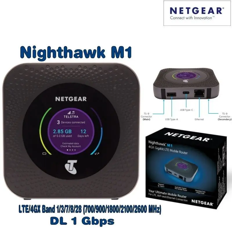 WiFi роутер разблокированный Netgear M1 Nighthawk MR1100 4G Gigabit Мобильная точка доступа Cat16