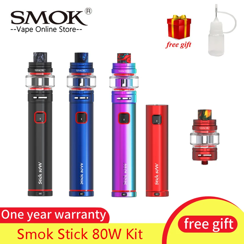 

Vape pen SMOK Stick 80W Vape Kit built-in 2800mAh Battery 6ml TF tank 0.15ohm Coil Mesh MTL Vaporizer Kit VS stick V9 kit