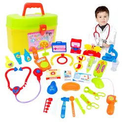 Детская Маленький доктор игрушки набор еды оптовая продажа игрушки Моделирование медицинское бокс, аптечка, стетоскоп