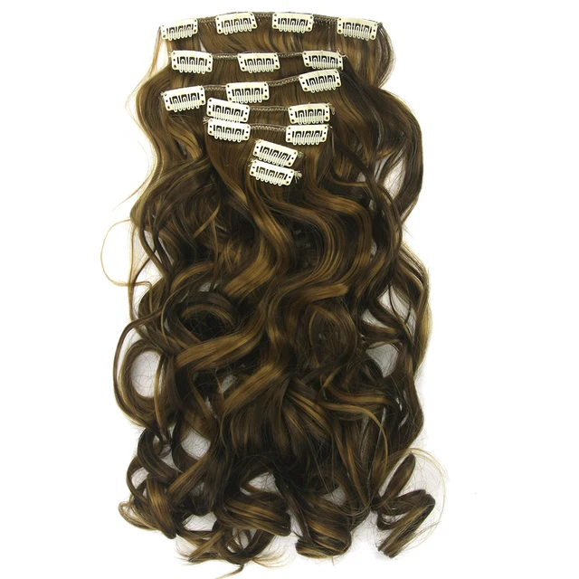 Special Price Soowee 7pcs/set 24'' Long Wavy Synthetic Hair Blonde Brown Clip In Hair Extension Full Head Hair Piece for Women Special Price Soowee 7pcs/set 24'' Long Wavy Synthetic Hair Blonde Brown Clip In Hair Extension Full Head Hair Piece for Women