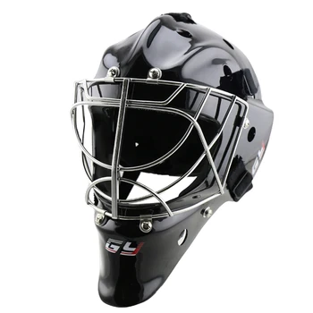 

2018 free shipping BLACK/WHITE popular skates hockey goalie helmet with strong goalie mask ,field goalkeeper equipment