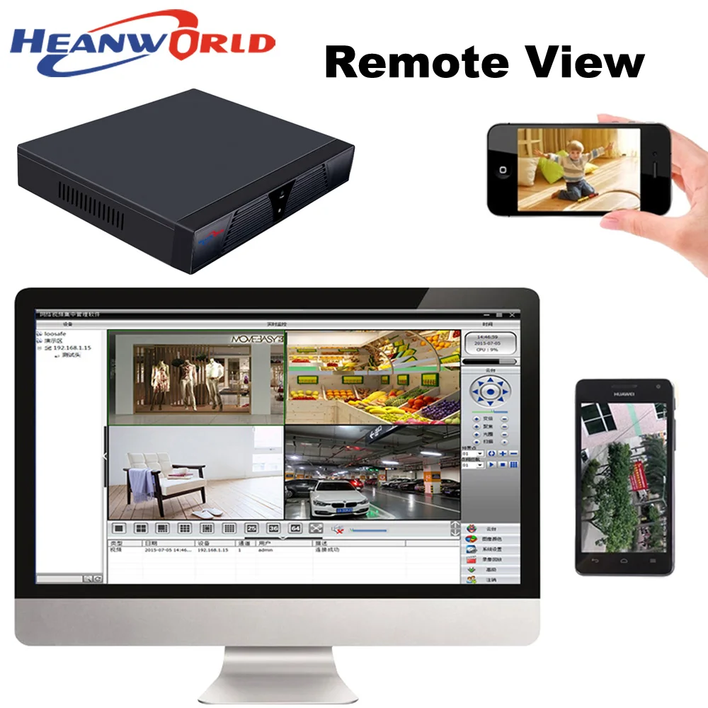 Видеорегистратор Heanworld super hd сетевая камера 16 каналов nvr p2p cloud h.265 + onvif система
