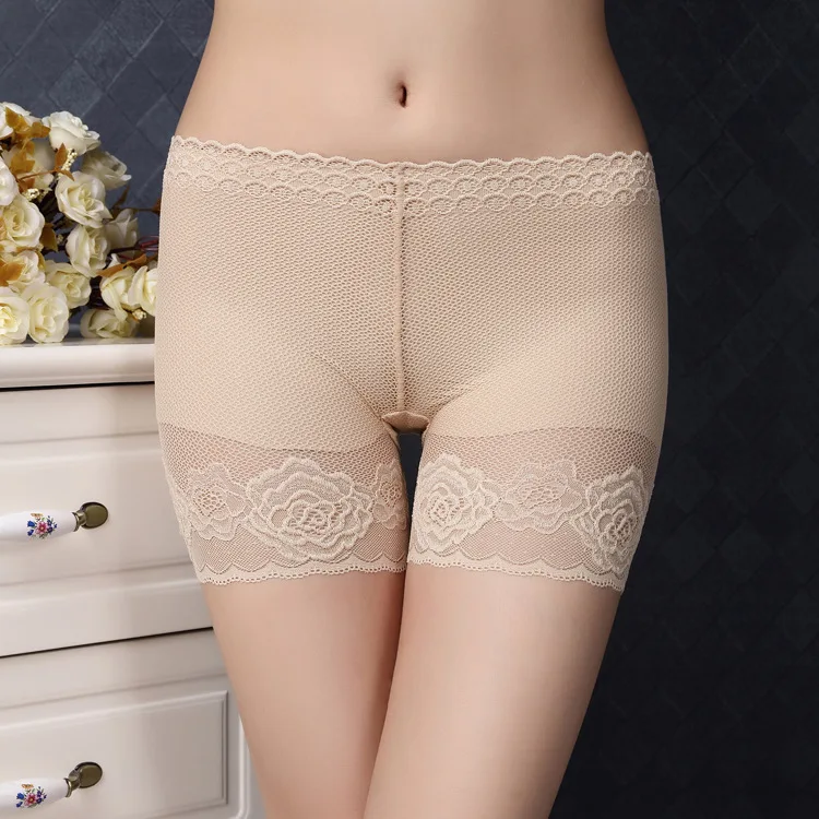 

Lady's Seamless Safety Short Pants Sexy Lace Ultra thin short thights wardrobe malfunction underwear Breathable Anti-bacterial