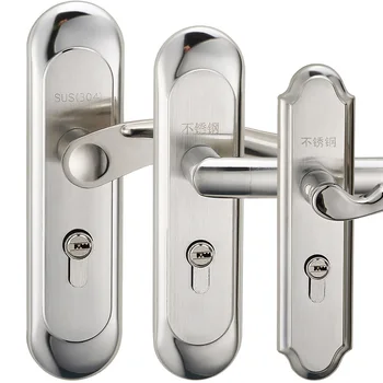 

European stainless steel door lock indoor home modern solid wood door handle lock mute hotel villa universal anti-theft lock