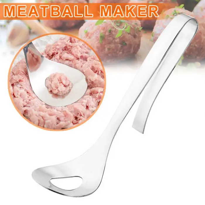 1 шт. простой Meatball чайник из нержавеющей стали ложка для кухни дома пикника приготовления помощник JT-Прямая поставка
