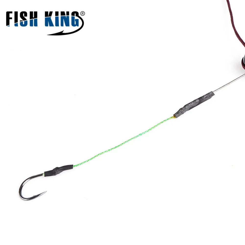 FISH KING 1 шт., искусственная приманка для рыбалки, приманка, клетка, кормушка для ловли карпа, свинцовое грузило, поворотный крючок с леской, крючки для рыболовных снастей