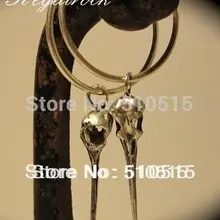 Regalrock Горячая птица Колибри череп обруч серьги