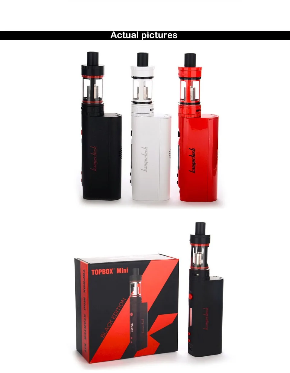 

original kangertech topbox mini Starter Kit vape with topbox mini Automizer Temperature Control Electronic Cigarette