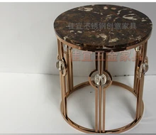 Gold plated stainless steel tea table