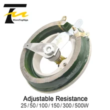 WaveTopSign High Power Disc Adjustable Porcelain Plate Load Resistance Sliding Potentiometer 1-5000OM 25W-500W