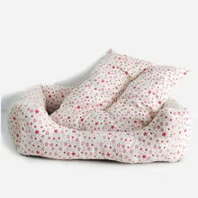 New Cute Dot Printed Pet Beds Soft Warm Hand Wash Cotton Dogs Sofa Little Cat Sleeping House Star Printing Mats High Quality