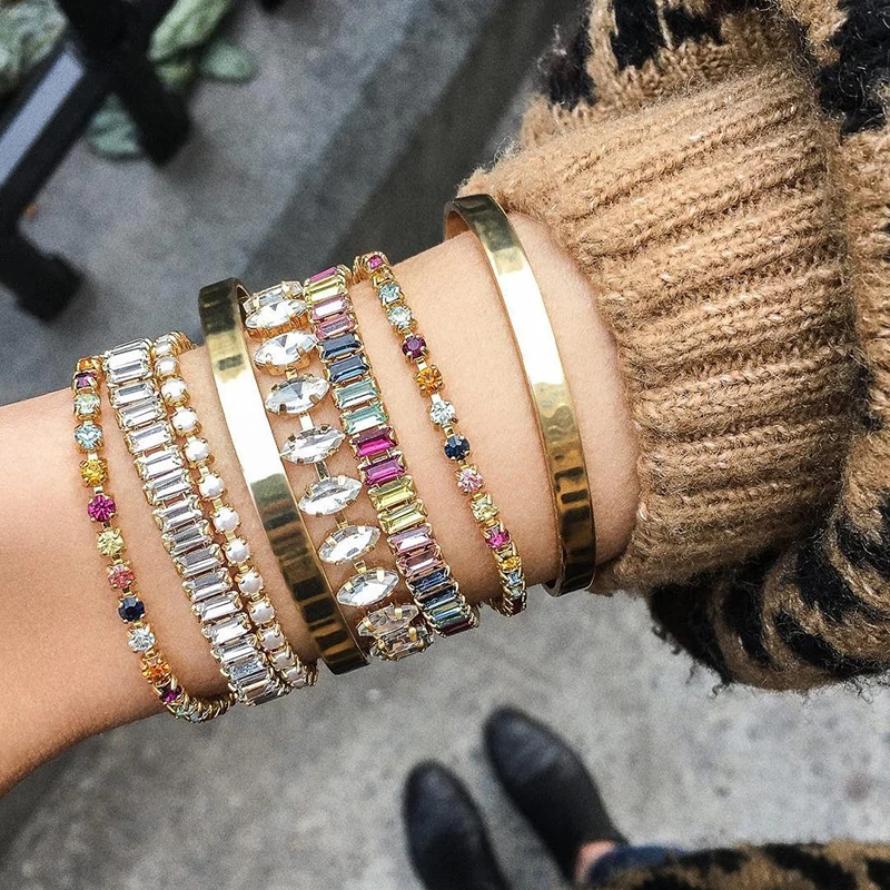 

Miwens 2019 New Style Crystal Bracelets Women Charm Chain Lady Girl Gift Wholesale Factory Jewelry Boho Trendy High Quality A488