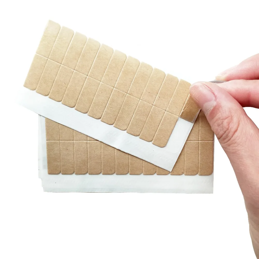 12pcs/sheet 0.8*4CM 60tabs SUPER HAIR TAPE adhesive Double Side Tapes for Tape Hair Extensions ATTACHING