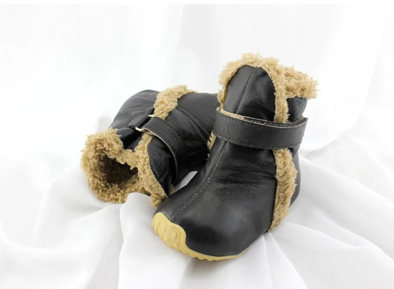 TipsieToes Одежда высшего качества из натуральной кожи шерсть детская обувь для мальчиков и девочек дети Теплые демисезонные сапоги 64001