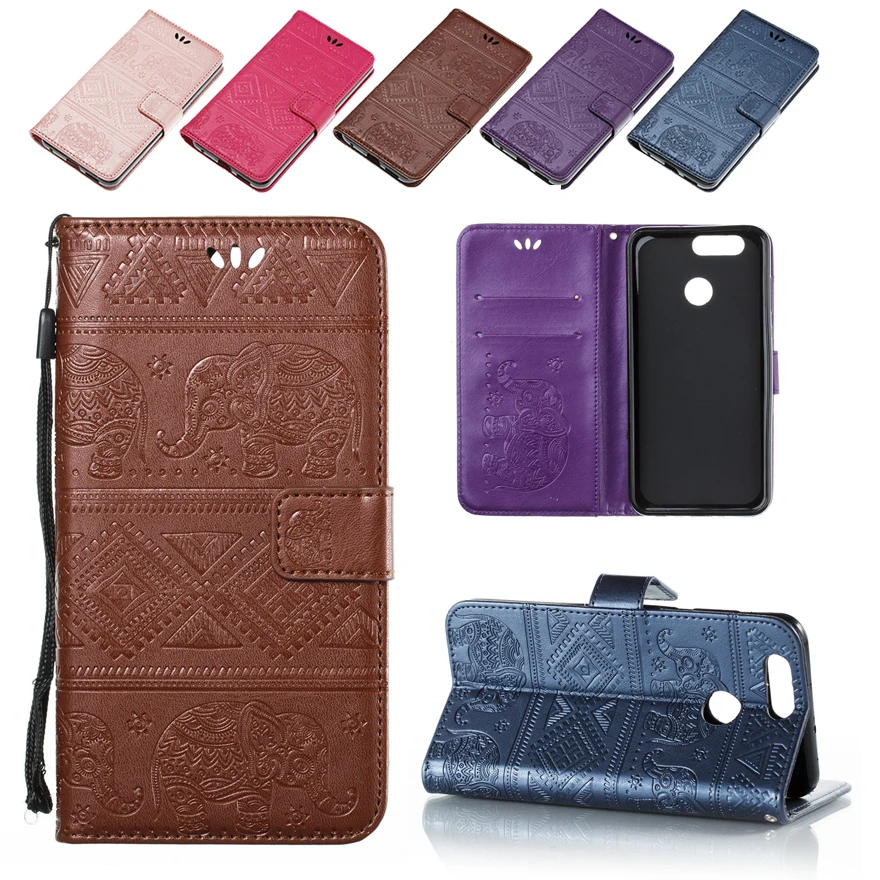 Coque для huawei Y5 2017 MYA-L22 MYA-U29 слона чехол Чехол-портмоне с откидной крышкой из кожи