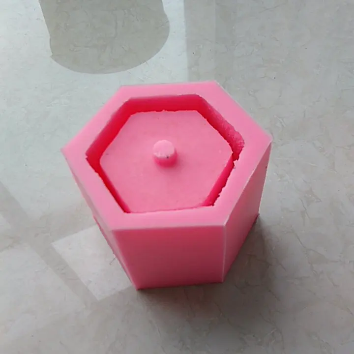 

Hexagon Concrete flower pot making silicone mold for Garden decorating Desktop Plants Landscape pot mould