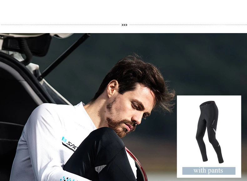 Santic Bike Jersey Cycling Clothing Long Sleeves Men MTB Cycle Jersey UV Sun Protection Cycling Pro Downhill Bycicle GYM Clothes (5)