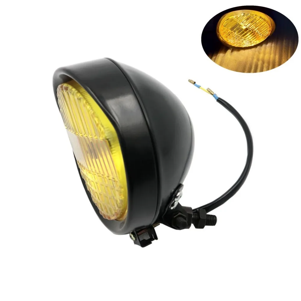

Motorcycle Retro Vintage 5.75" 12V Headlight Hi/Low Beam Light Lamp For Harley Custom Bobber Chopper Crusier Cafe Racer Black