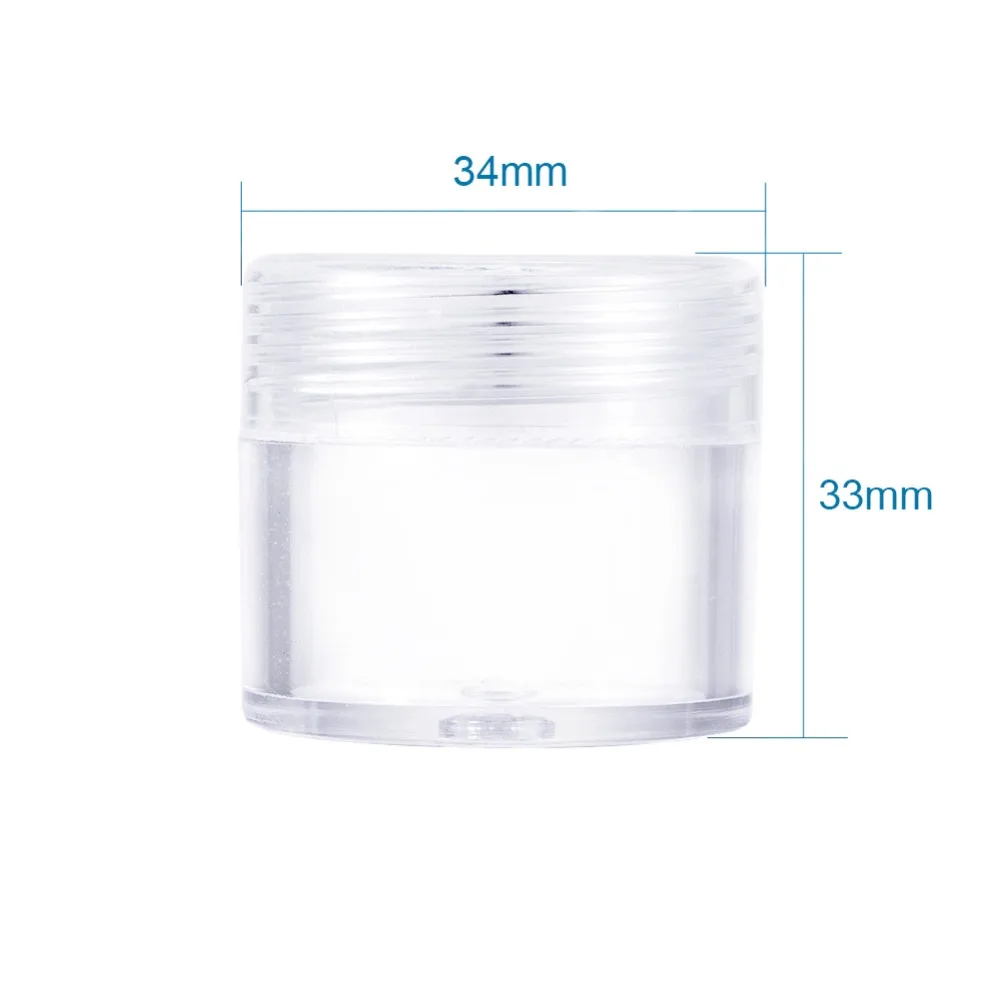 40 шт круглые прозрачные пластиковые контейнеры для хранения бусин для упаковки ювелирных изделий, размер 34x33 мм