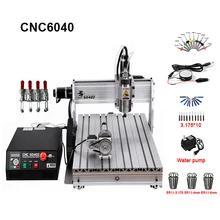 Фрезерный станок с ЧПУ 6040Z 4 оси каменный шлифовальный станок 1.5KW Шпиндельный Токарный станок металла камень, древесина печатной платы