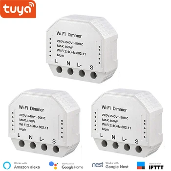 

Wholesale 3 pieces Tuya Smart WiFi Dimmer Switch Module 150W Smart Switch Dimmer Work with Alexa Echo Google Home compatiable