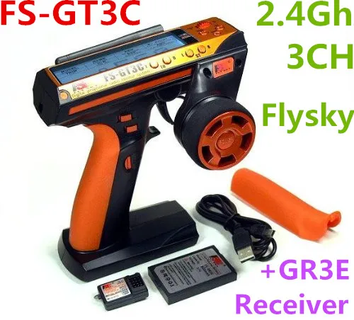 Original Flysky FS-GT3C 2.4Ghz 3CH AFHDS Automatic Frequency Hopping Digital System with GR3E Receiver For RC Cars Boat 1