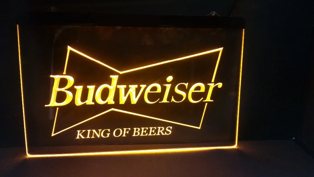 Budweiser KIGN пивной бар pub club 3d знаки светодиодный неоновая вывеска