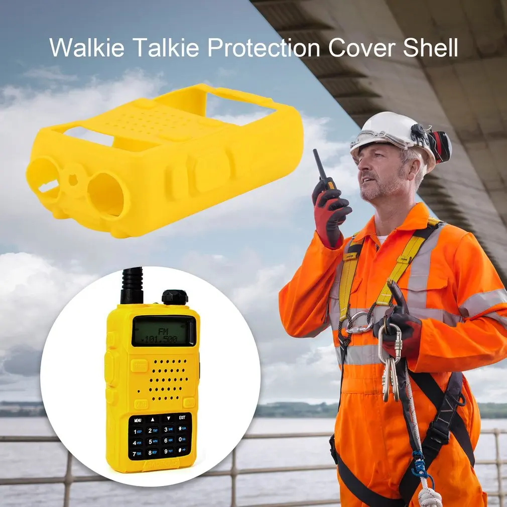 Силиконовая резиновая крышка чехол Walkie Talkie Защитная крышка оболочка для BAOFENG UV-5R двухстороннее радио F8+ UV 5R UV-5RE DM-5R