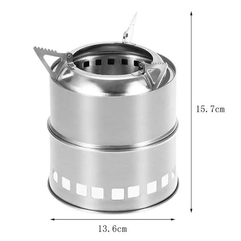 Портативная топливная горелка, складная дровяная плита для пикника, приготовления пищи, походов, путешествий, кемпинга, компактная плита из нержавеющей стали для улицы