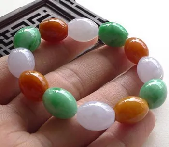 

FENGASHOUW Pure natural green white red natural stone bracelet accessories fashion for men and women to send to friends