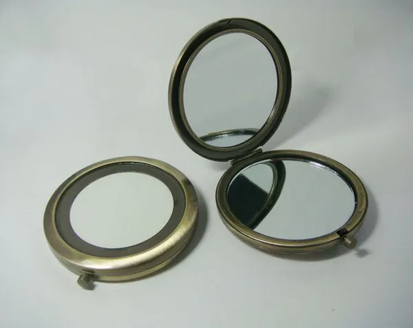 

10pcs compact mirror DIY Portable Metal cosmetic mirror copper