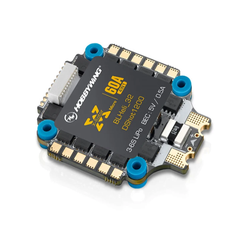 

NEW HobbyWing XRotor Micro 60A 4in1 5V BEC output 3-6S Lipo BLHeli-32 DShot1200 Integrated 3-6S ESC for DIY Multicopter