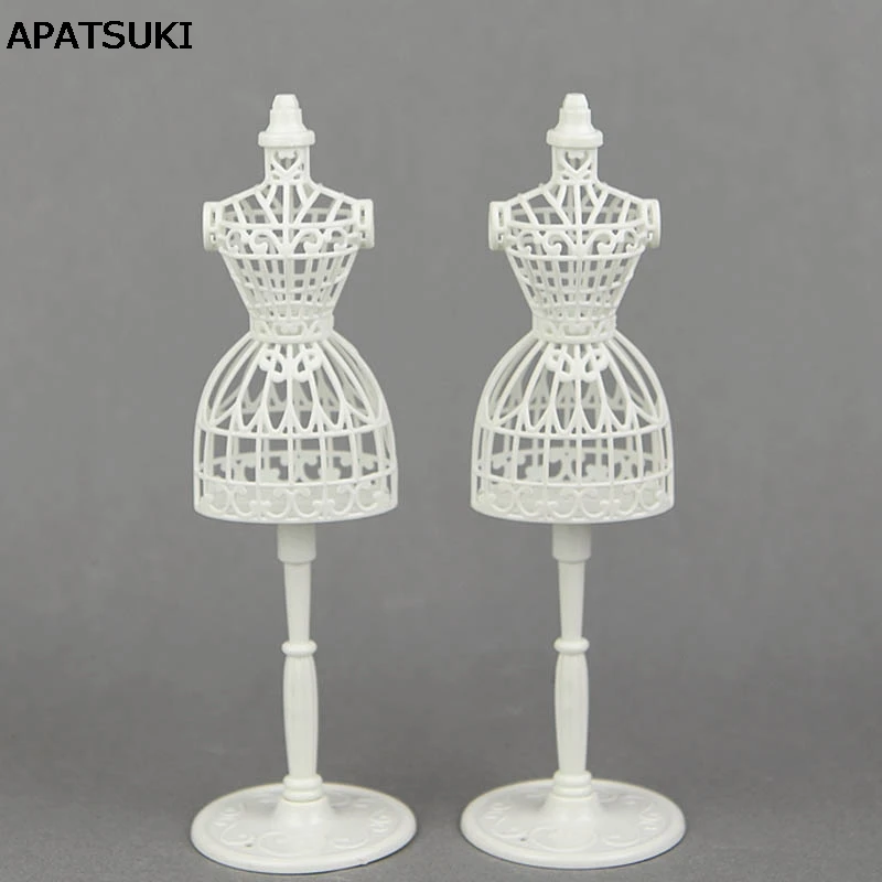 Mini Plastic Demountable Doll Dress Stand Clothes Gown Display Model