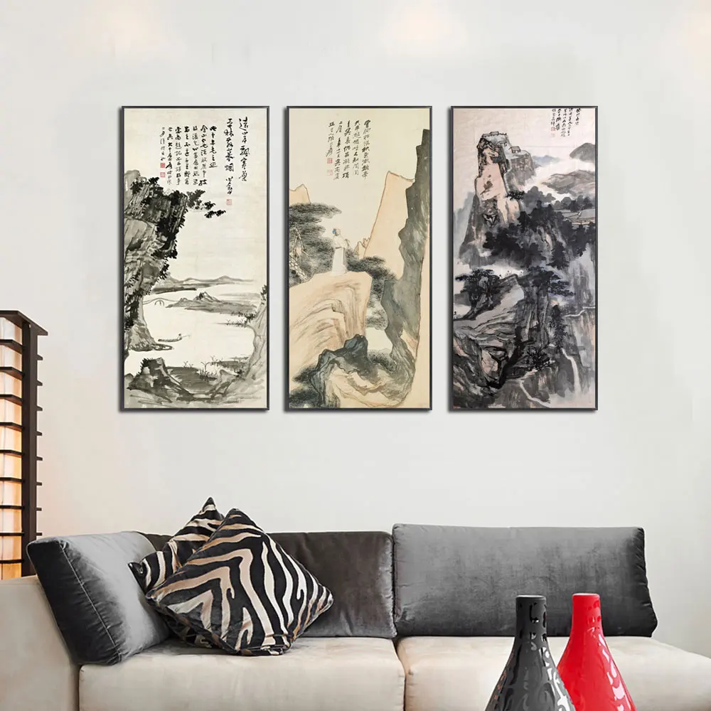 Чжан дацянь простой окрашенные копии произведений современной китайской декоративной живописи гостиной спальни вход цзяньнань