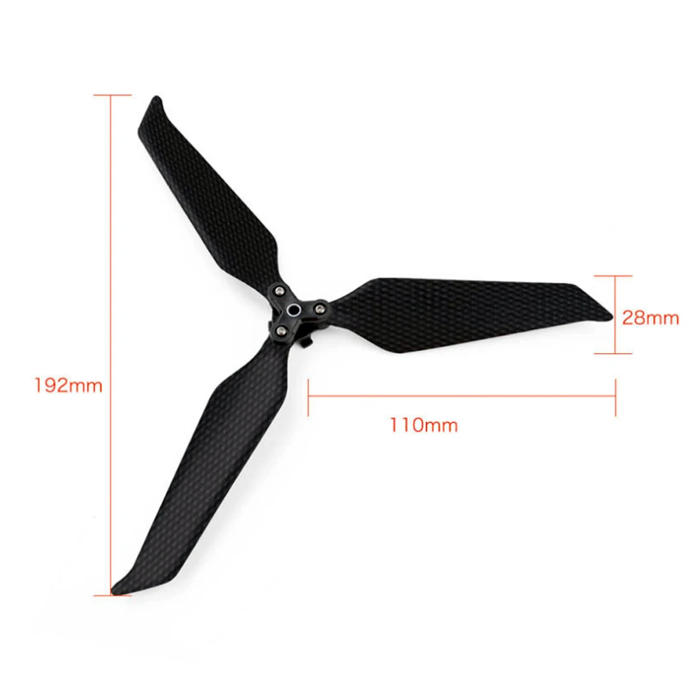 Hélice de Fibra Trefoil para Mavic Carbono Completa Zoom Liberação Rápida Dobrável 8743 Redução Ruído pá Dji Acessórios 2pro - - Image 2