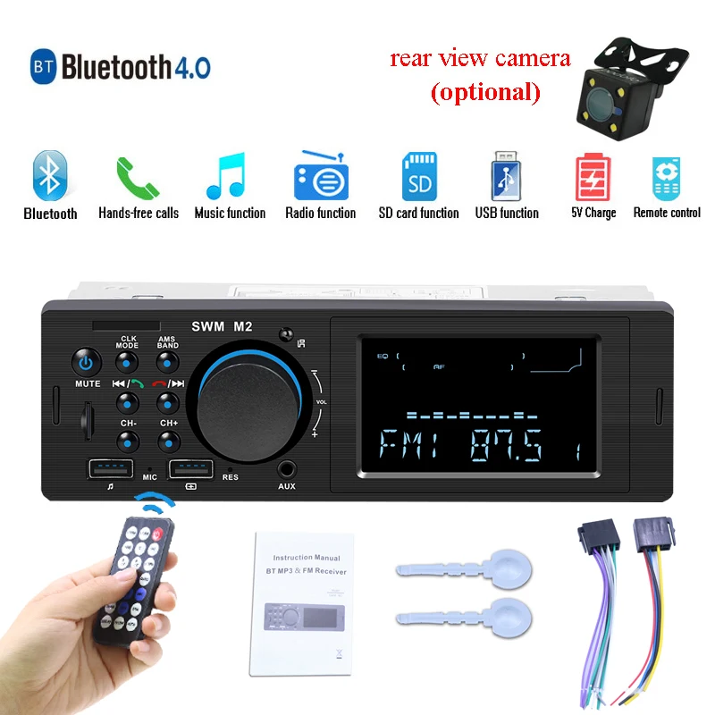 Автомобильный стерео MP3 музыкальный плеер FM Bluetooth автомобильное радио TF AUX Dual USB