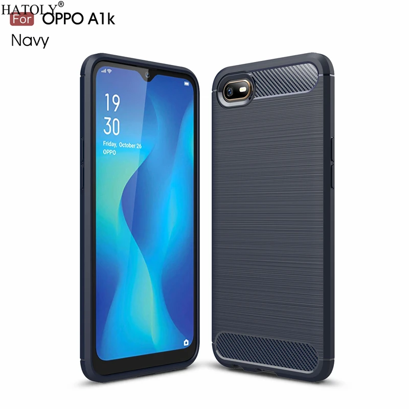 HATOLY For Capas Oppo A1K Case OPPO A1k Anti-knock Soft TPU Brushed Rugger Silicone Phone Cases For Oppo A1K CPH1923 HATOLY For Capas Oppo A1K Case OPPO A1k Anti-knock Soft TPU Brushed Rugger Silicone Phone Cases For Oppo A1K CPH1923