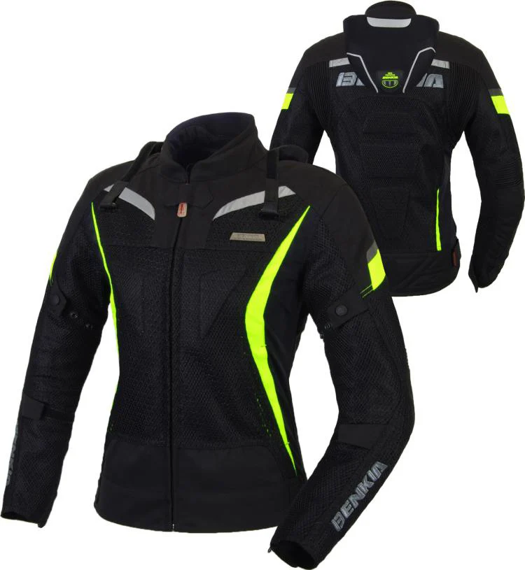 BENKIA Женская мотоциклетная куртка, дышащая мотоциклетная куртка для езды, защитная куртка для внедорожного мотокросса, гоночная куртка с подкладкой и экипировкой