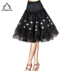 TopMelon световой юбка миди Для женщин Тюлевая юбка женская летняя бутон сетка юбки с иллюминации для клуба вечерние танцевальные шоу